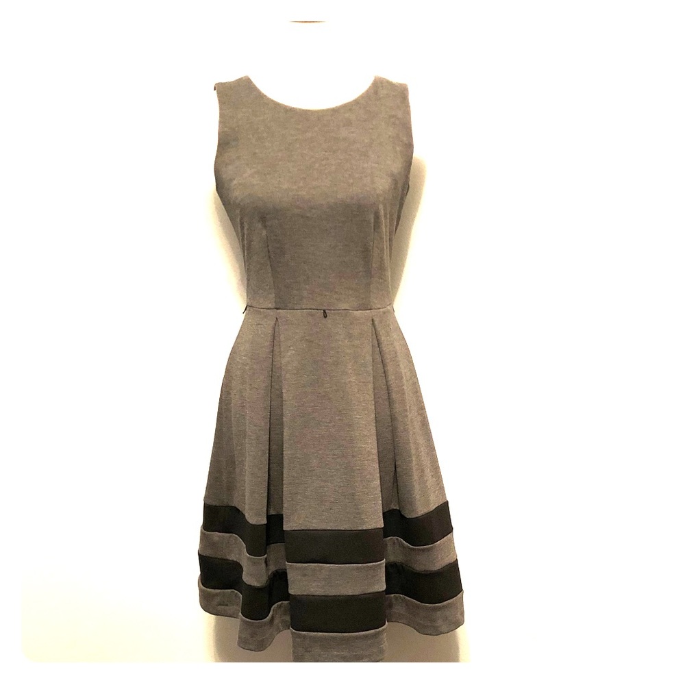 Fit&Flare Grey/Black Color-block Prof. Dress EUC